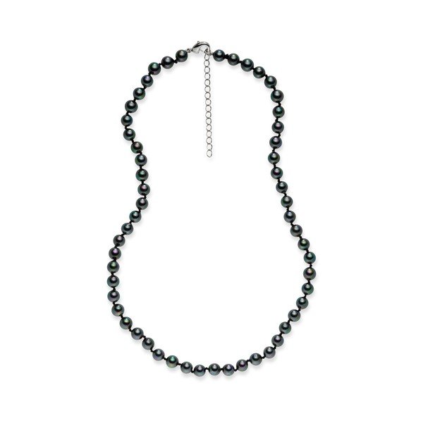 Čierny perlový náhrdelník Pearls Of London Mystic, dĺžka 50 cm-image-2