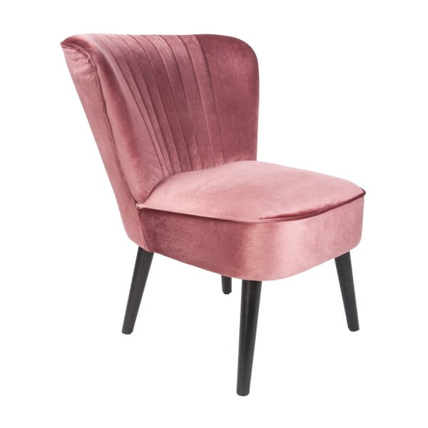 Ružová stolička so zamatovým poťahom Leitmotiv Luxury