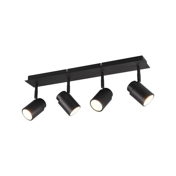 Matne čierne kovové bodové svietidlo 19x52 cm Angelo - Trio-image-3