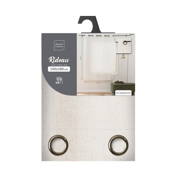 Krémovobiely záves 140x240 cm Pauline – douceur d'intérieur-image-3