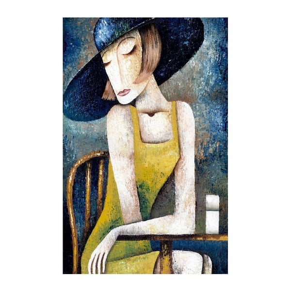 Obraz na plátne Woman With Hat, 70 x 45 cm