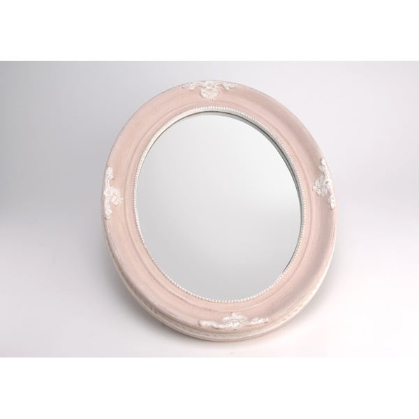Zrkadlo Oval Pink, 50x40 cm