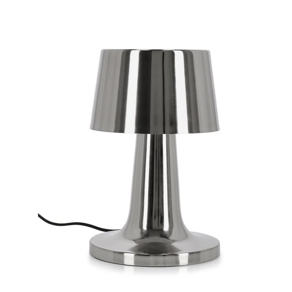 Kovová LED stolová lampa v striebornej farbe s kovovým tienidlom (výška  51 cm) Turner – Bizzotto