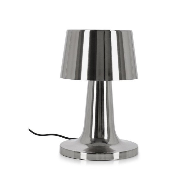 Kovová LED stolová lampa v striebornej farbe s kovovým tienidlom (výška  51 cm) Turner – Bizzotto