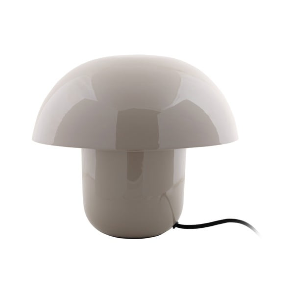 Sivá stolová lampa s kovovým tienidlom (výška 25 cm) Fat Mushroom – Leitmotiv