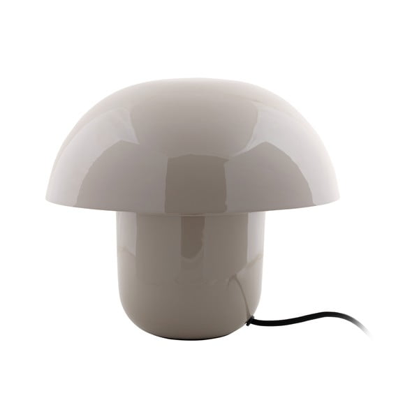 Sivá stolová lampa s kovovým tienidlom (výška 25 cm) Fat Mushroom – Leitmotiv