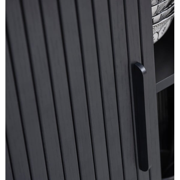 Čierny TV stolík v dekore duba 120x56 cm Nola – Unique Furniture-image-3