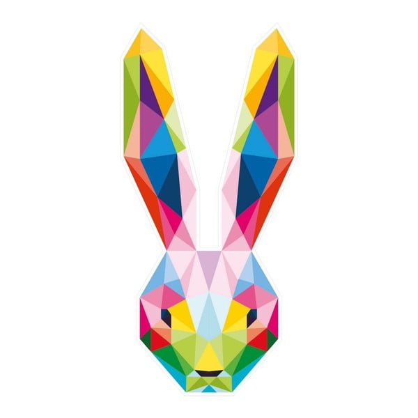 Nástenná samolepka s geometrickým prevedením Hare