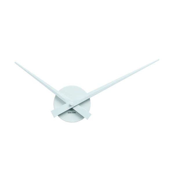 Biele nástenné hodiny Karlsson Time Mini, Ø 44 cm