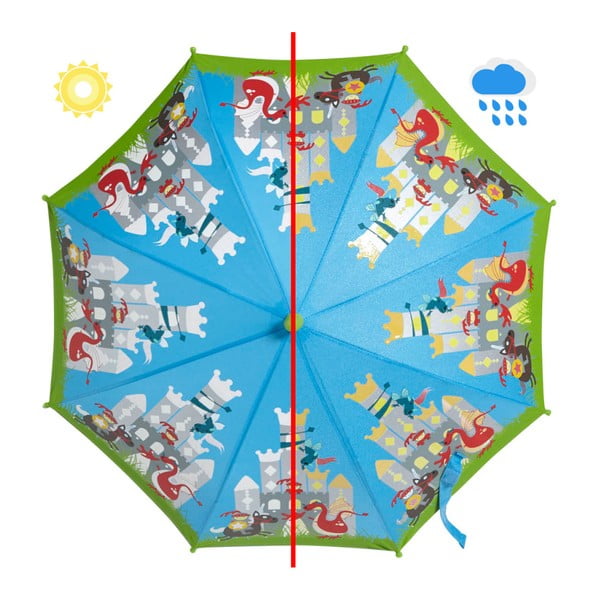 Detský dáždnik meniaci farbu Brave Knight, ⌀ 70 cm