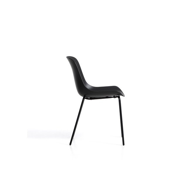 Čierna plastová záhradná stolička Altea – Kave Home-image-4