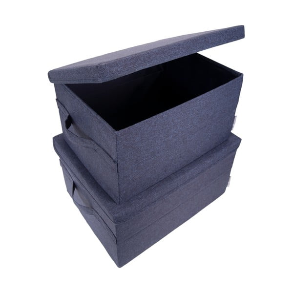 Modrý látkový úložný box s vekom 40x30x22 cm Soft Storage – Bigso-image-3