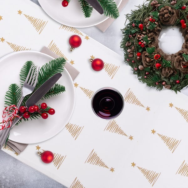 Bavlnený behúň na stôl s vianočným motívom 32x130 cm – Orion-image-1