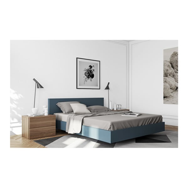 Hnedý nočný stolík s 2 zásuvkami TemaHome Aurora-image-4