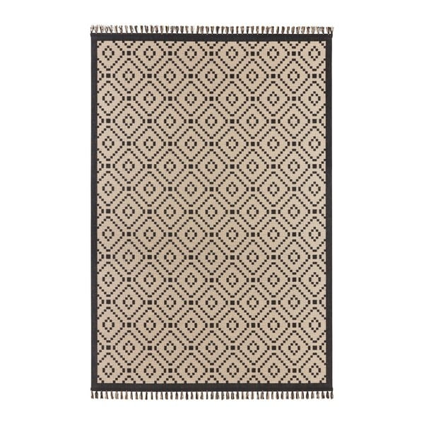 Béžovo-čierny koberec Hanse Home Intense Furo, 80 × 150 cm