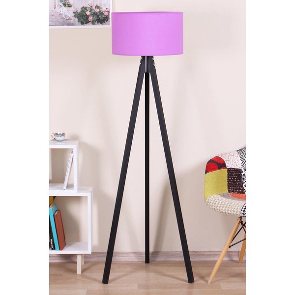 Čierna/fialová stojacia lampa - Magenta Home