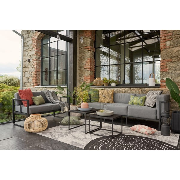 Grafitovosivá trojmiestna záhradná pohovka Bonami Selection Bellisima-image-1