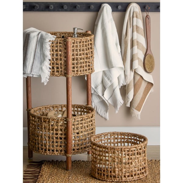 Hnedo–béžová bavlnená osuška 70x140 cm Elaia – Bloomingville-image-3