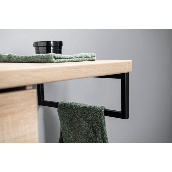 Čierna oceľová podpera pracovnej dosky 44x2 cm – Sapho-image-1