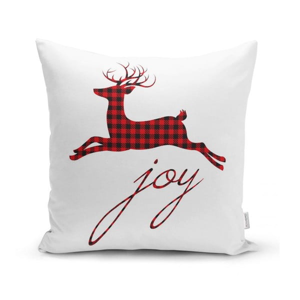 Súprava 4 vianočných obliečok na vankúš a behúň na stôl Minimalist Cushion Covers Christmas Tartan-image-2