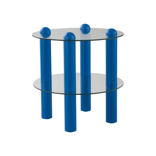 Sklenený okrúhly odkladací stolík ø 48 cm Egan – Jotex