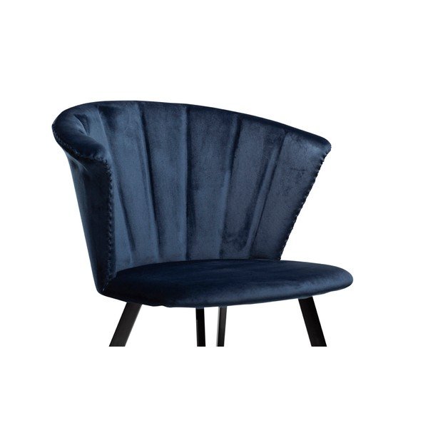 Tmavomodré kreslo DAN–FORM Denmark Merge Velvet-image-3
