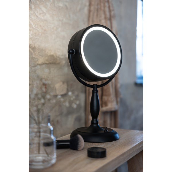Matne čierna stolová lampa so skleneným tienidlom (výška  36 cm) Face – Markslöjd-image-1