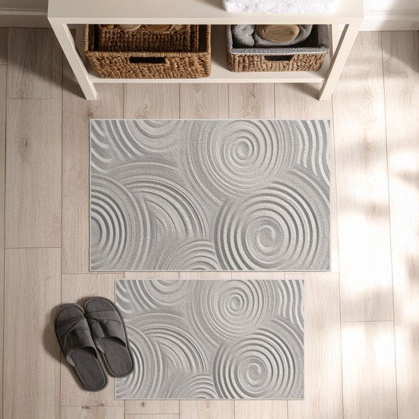 Svetlosivé kúpeľňové predložky v súprave 2 ks 60x100 cm – Foutastic-image-2