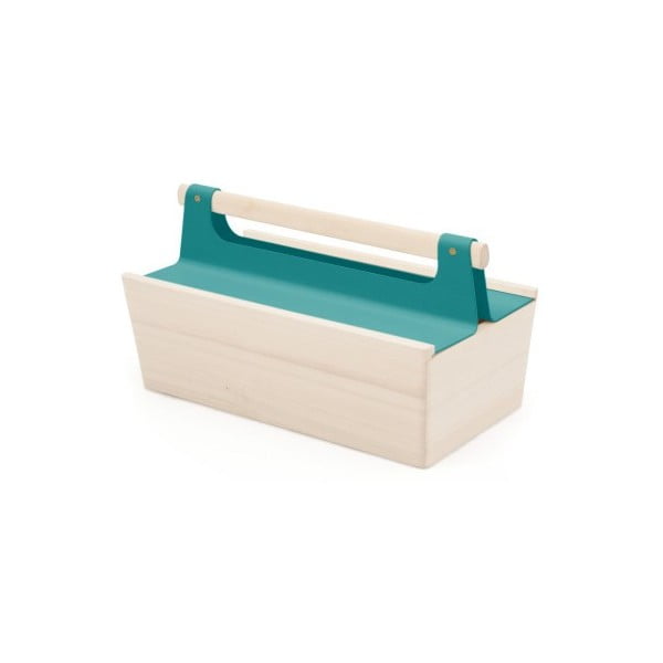 Modrý úložný box z jaseňového dreva na náradie HARTÔ