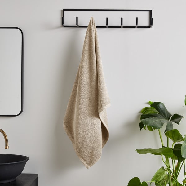 Béžové rýchloschnúce bavlnené uteráky a osušky v súprave 8 ks Quick Dry – Catherine Lansfield-image-4