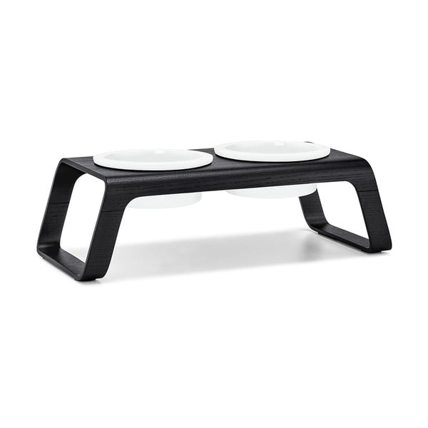 Súprava misiek s podstavcom pre psa Desco Ash Black Stained M – MiaCara