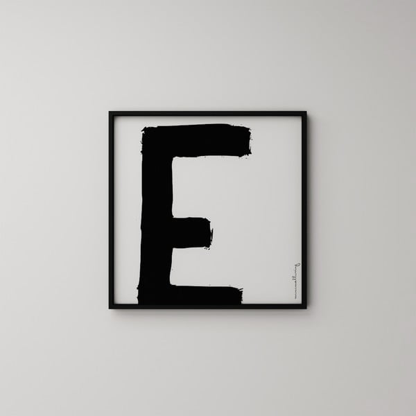 Plagát Litera E, 50x50 cm