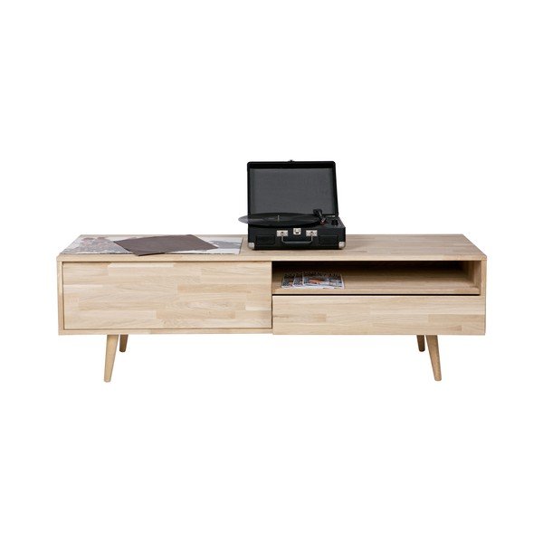 Televízny stolík z dubového dreva WOOOD Tygos-image-2