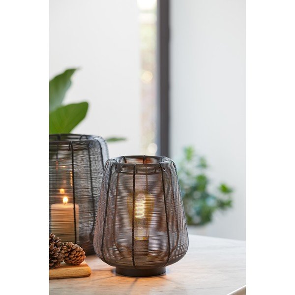 Čierna stolová lampa (výška 26 cm) Adeta - Light & Living-image-1