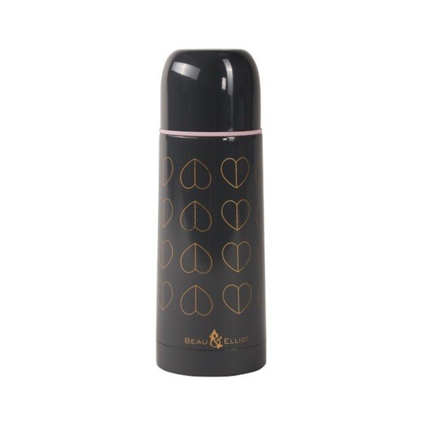 Čierno-sivá termoska Navigate Hearts, 350 ml