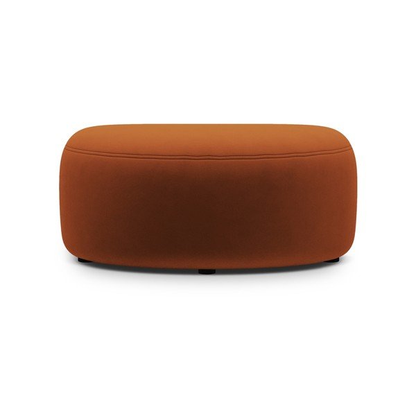 Zamatová podnožka v terakotovej farbe Kate – Micadoni -image-1