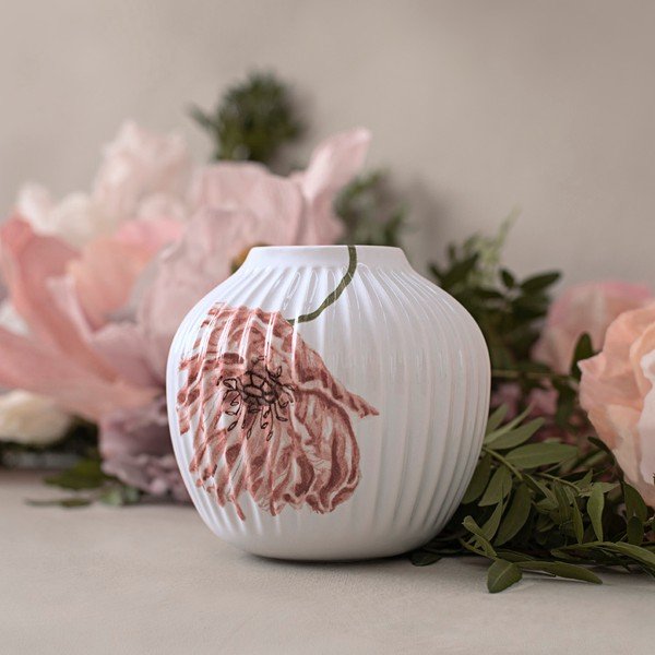 Biela porcelánová váza Kähler Design Poppy, výška 13 cm-image-1