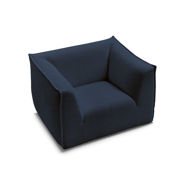 Tmavomodré kreslo z textílie buklé Giorgia – Bobochic Paris-image-4