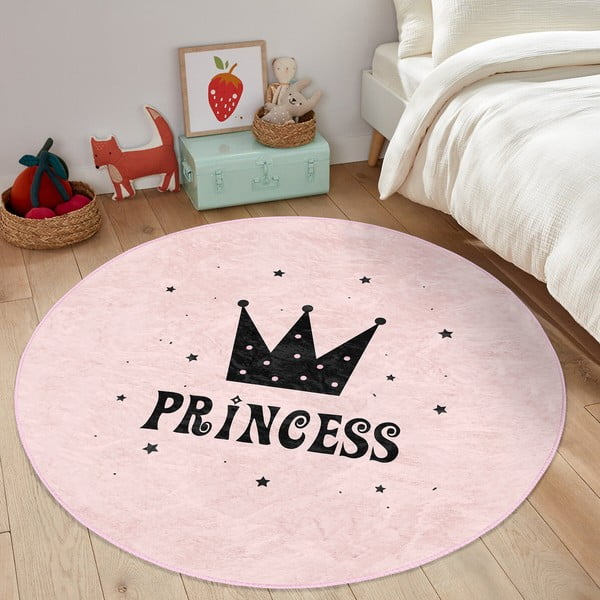 Ružový detský koberec ø 120 cm Comfort – Mila Home-image-4