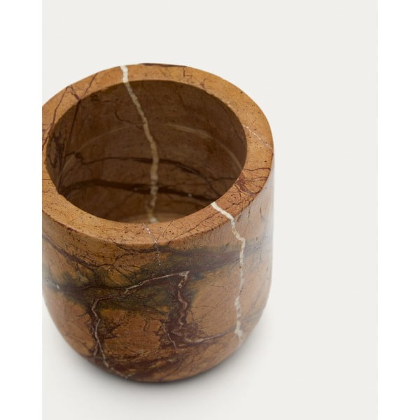 Mramorový téglik na zubné kefky v prírodnej farbe Spalsh – Kave Home-image-4