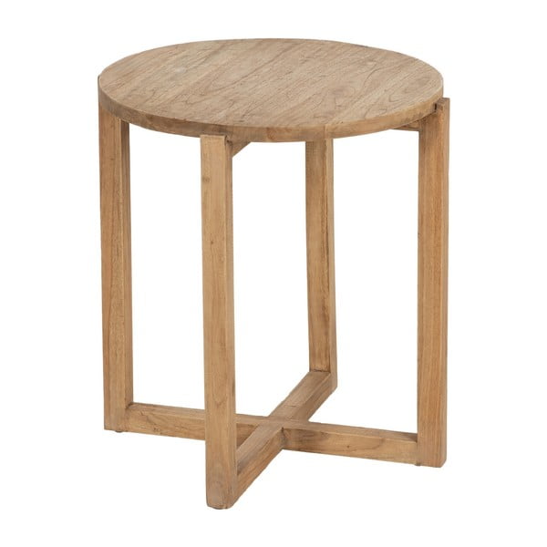 Okrúhly odkladací stolík z masívu mindi ø 40 cm Dala – Ixia