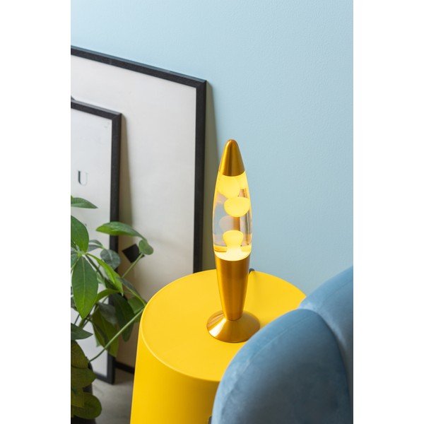 Žltá sklenená lávová lampa (výška  35,5 cm) Funky Rocket Lava – Leitmotiv-image-1