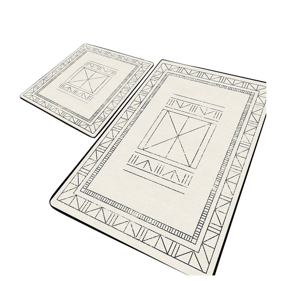 Krémovobiele kúpeľňové predložky v súprave 2 ks 60x100 cm Touch – Foutastic