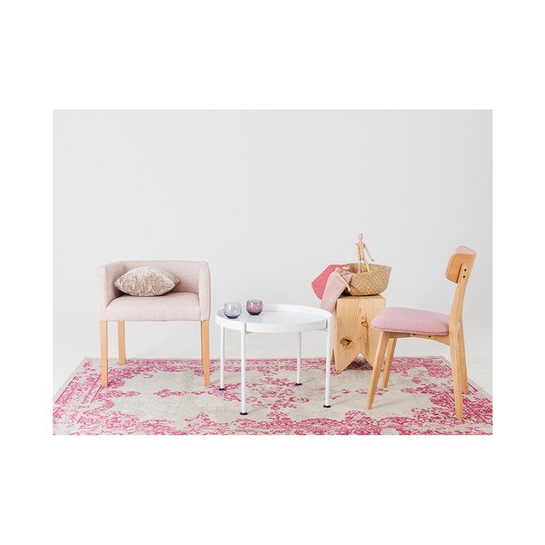 Biely odkladací stolík Custom Form Hanna, ⌀ 60 cm-image-4
