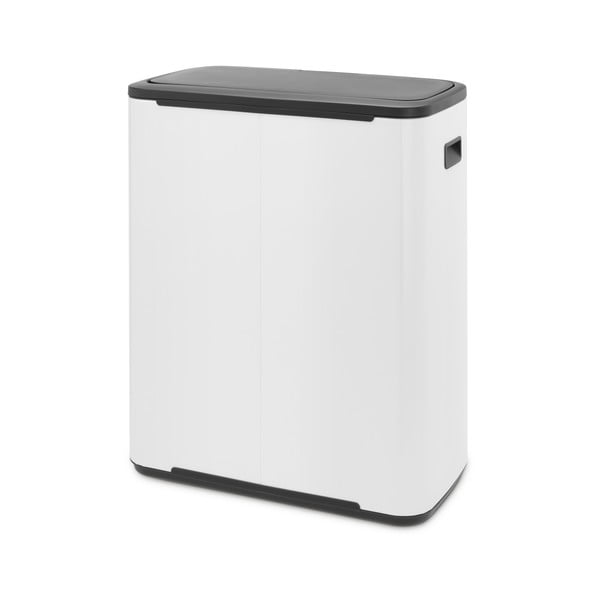 Biely dotykový oceľový odpadkový kôš na triedený odpad 60 l Bo Touch Bin – Brabantia-image-3