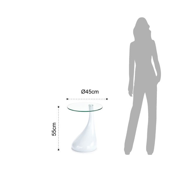 Okrúhly odkladací stolík so sklenenou doskou ø 45 cm Pop - Tomasucci-image-2