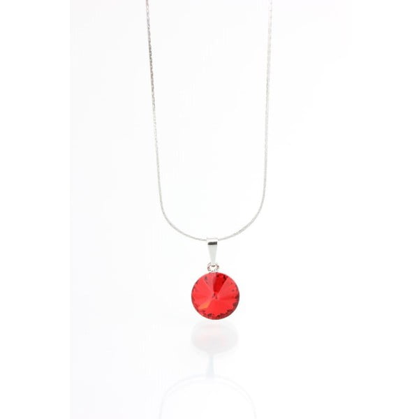 Červený náhrdelník so Swarovski krištáľmi Yasmine Longie