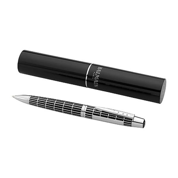 Čierne vzorované pero s puzdrom Balmain