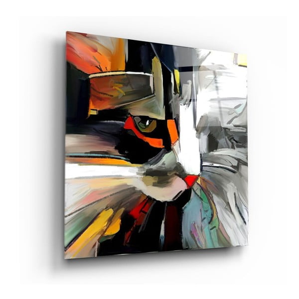 Sklenený obraz Insigne Abstract Cat, 60 x 60 cm