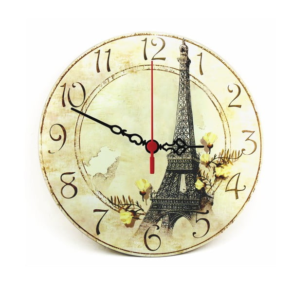 Nástenné hodiny Eiffel Tower, 30 cm